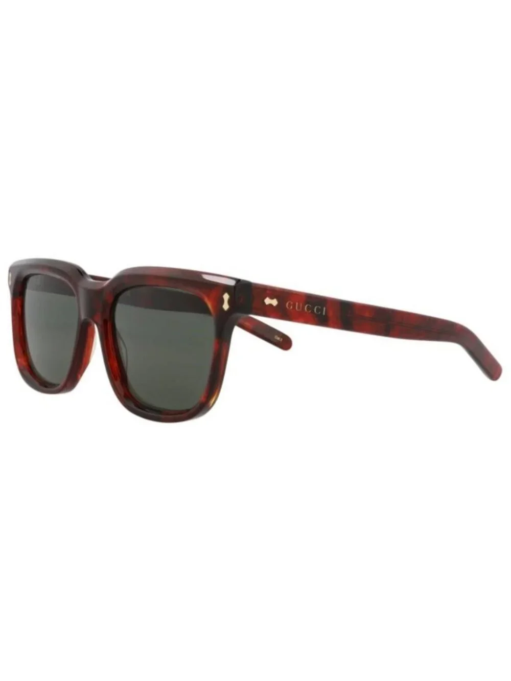 New Gucci Mens Square/Rectangle Havana Havana Grey Fashion Designer Sunglasses